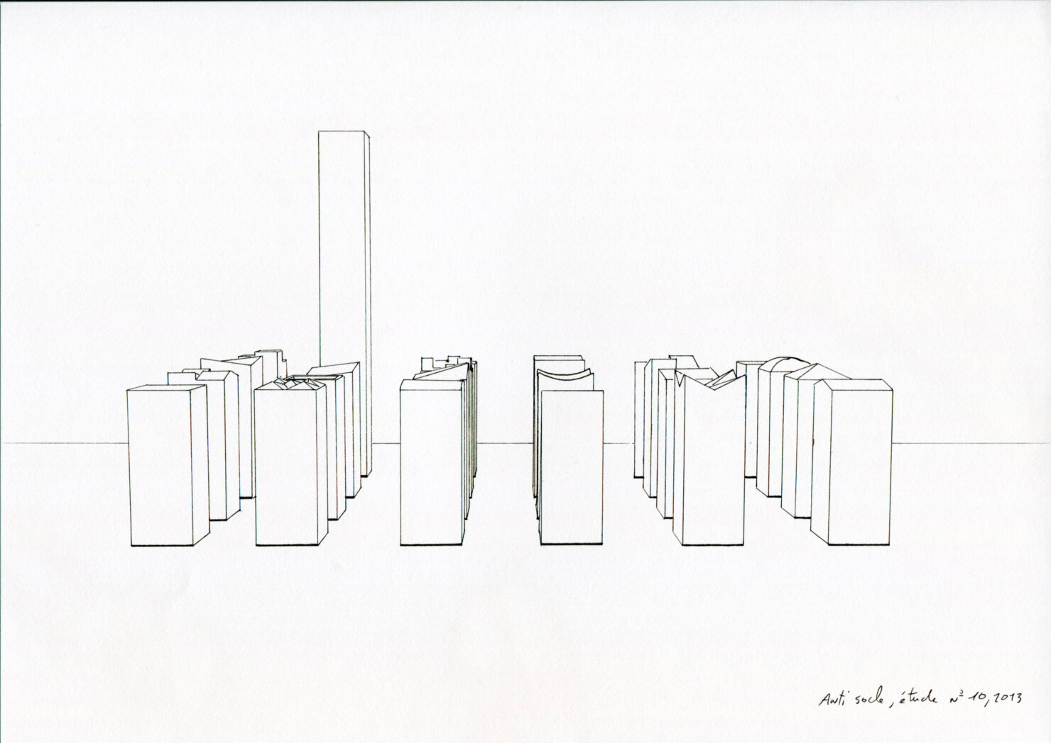 Matthieu Martin, Principe de precaution, anti socle, drawing, contemporary art, contemporary drawing